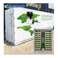 Sistema de agricultura vertical hidropónica contenedor de envío de 40 pies